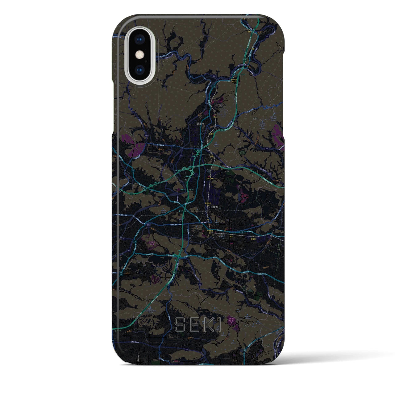 【関(岐阜県)】地図柄iPhoneケース(バックカバータイプ)