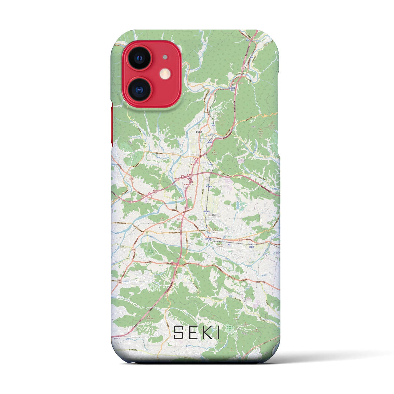 【関(岐阜県)】地図柄iPhoneケース(バックカバータイプ)