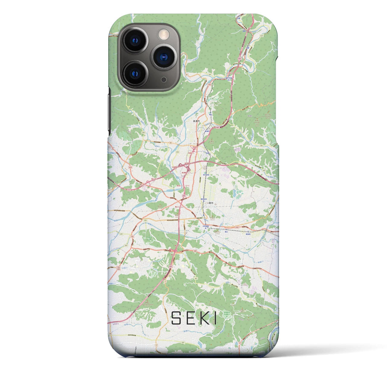 【関(岐阜県)】地図柄iPhoneケース(バックカバータイプ)