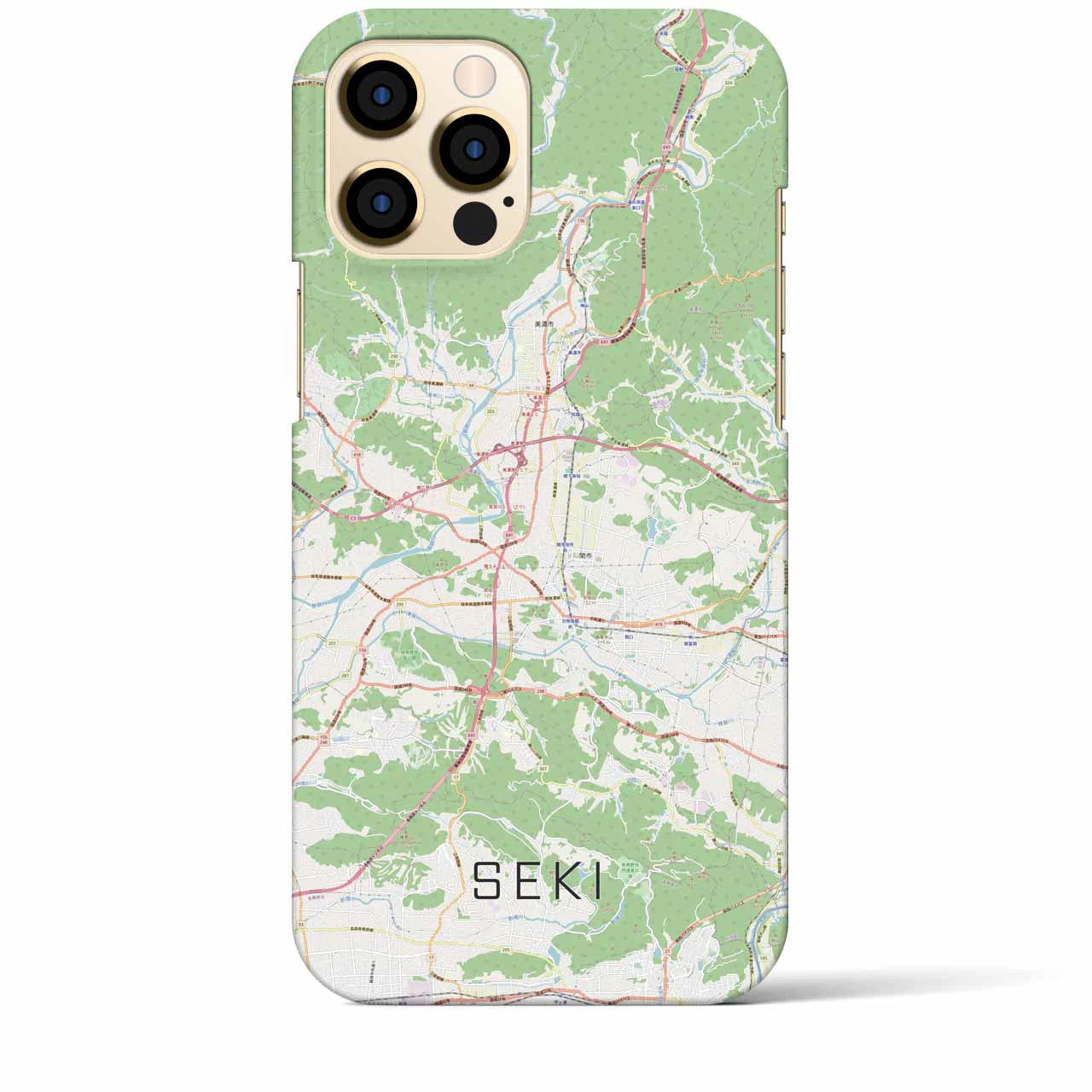 【関(岐阜県)】地図柄iPhoneケース(バックカバータイプ)