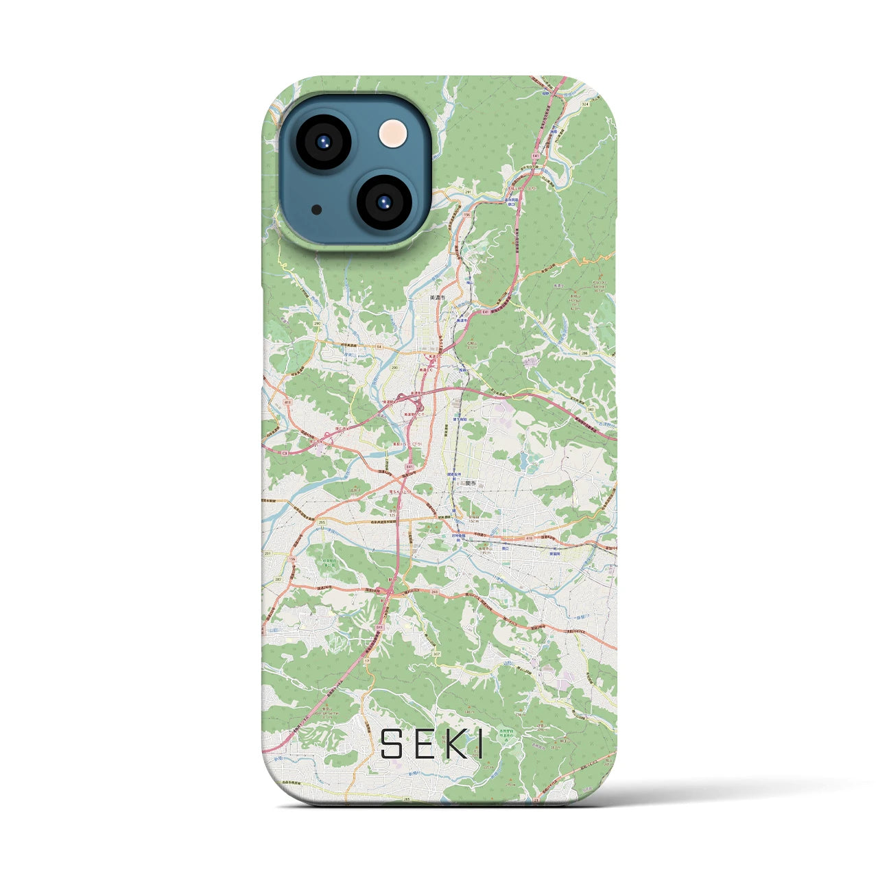 【関(岐阜県)】地図柄iPhoneケース(バックカバータイプ)