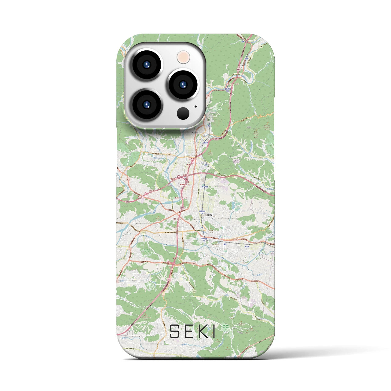 【関(岐阜県)】地図柄iPhoneケース(バックカバータイプ)