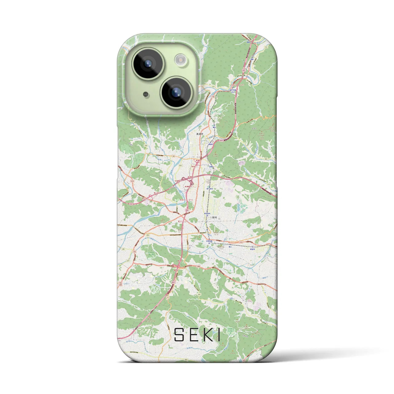 【関(岐阜県)】地図柄iPhoneケース(バックカバータイプ)