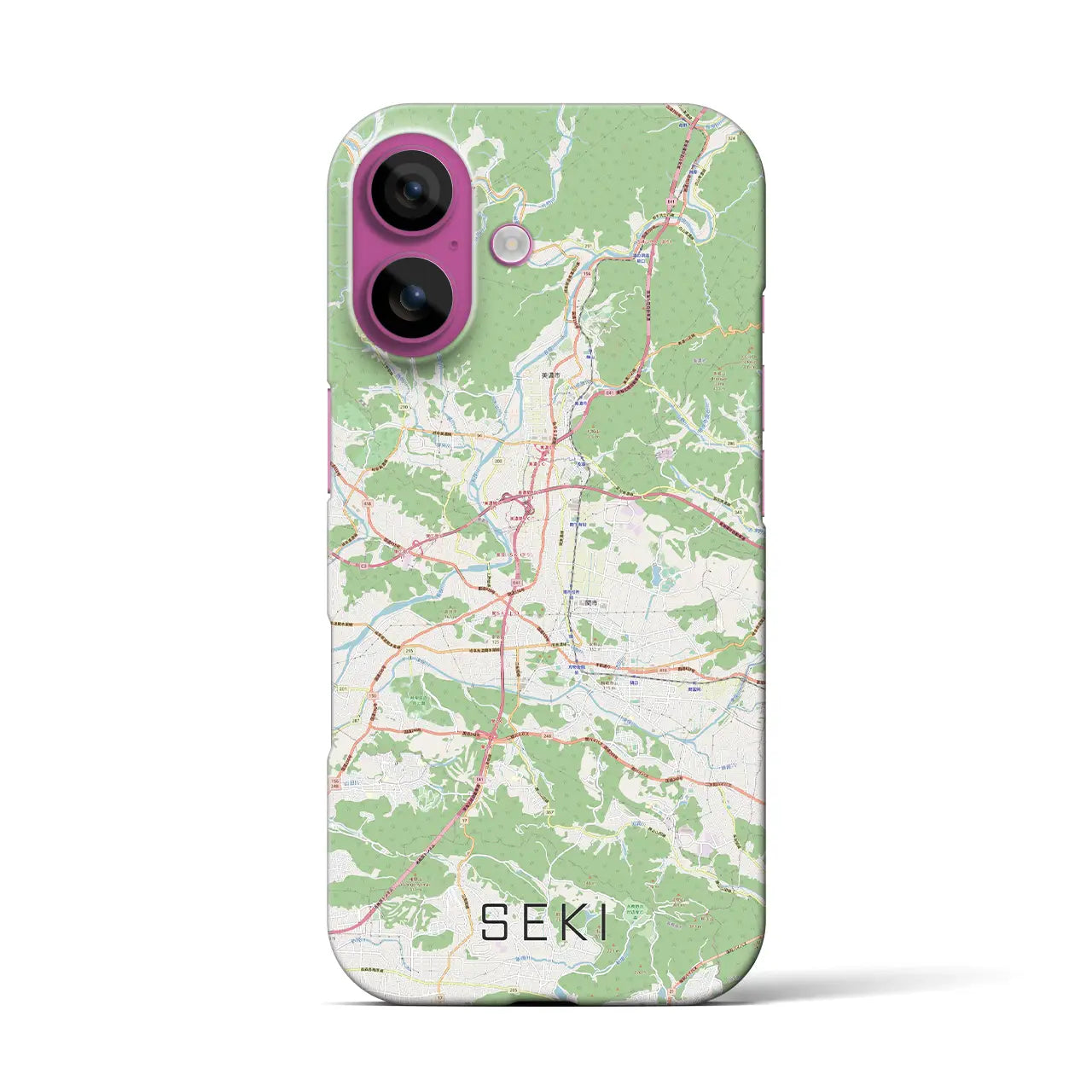 【関(岐阜県)】地図柄iPhoneケース(バックカバータイプ)