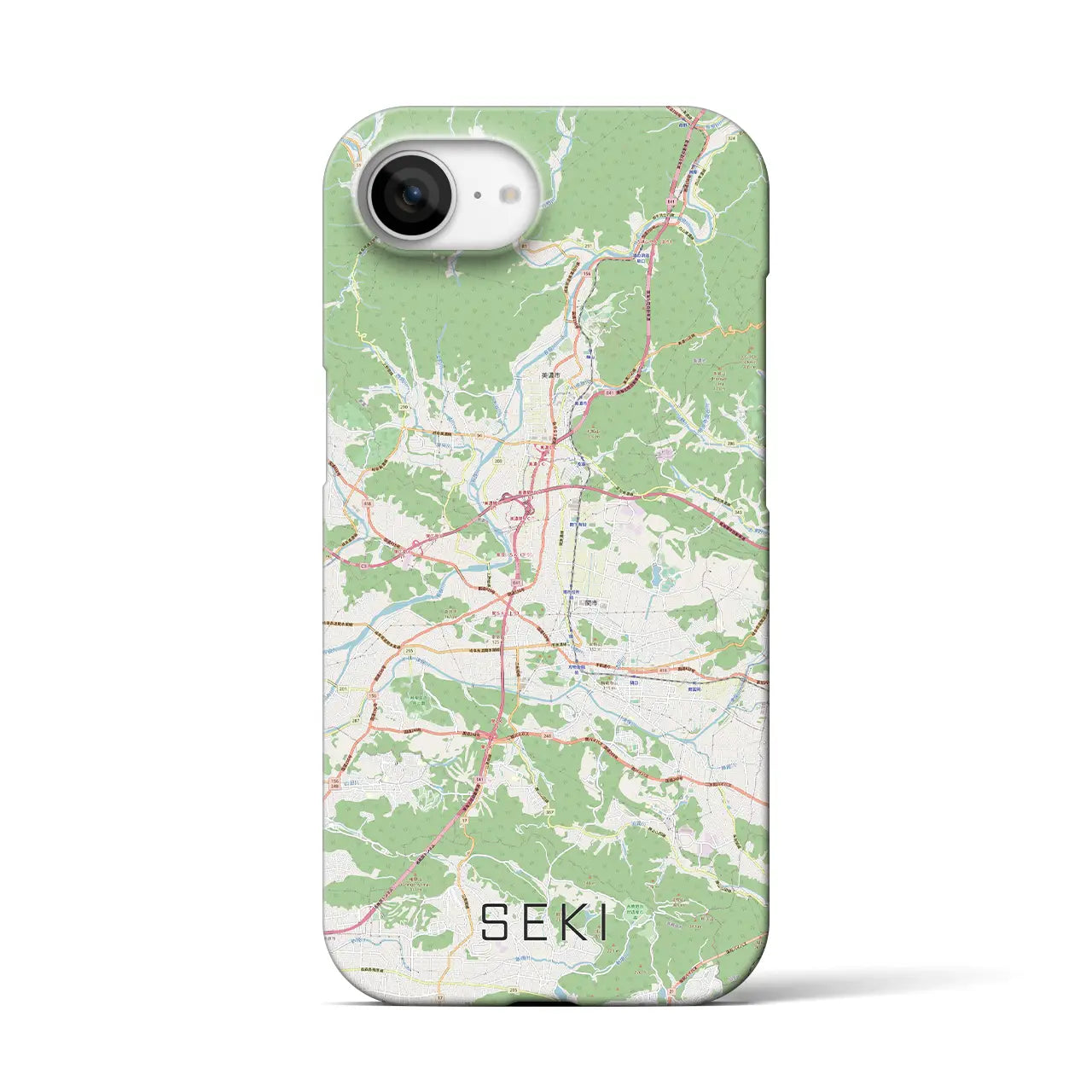 【関(岐阜県)】地図柄iPhoneケース(バックカバータイプ)