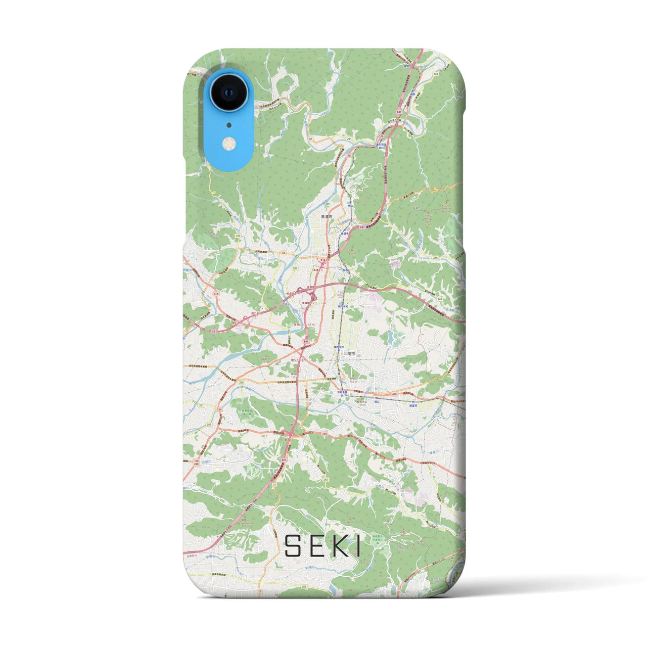 【関(岐阜県)】地図柄iPhoneケース(バックカバータイプ)