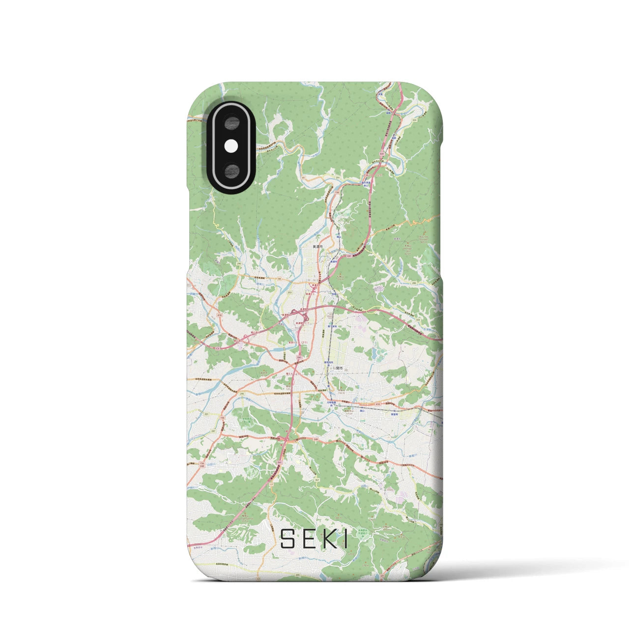 【関(岐阜県)】地図柄iPhoneケース(バックカバータイプ)