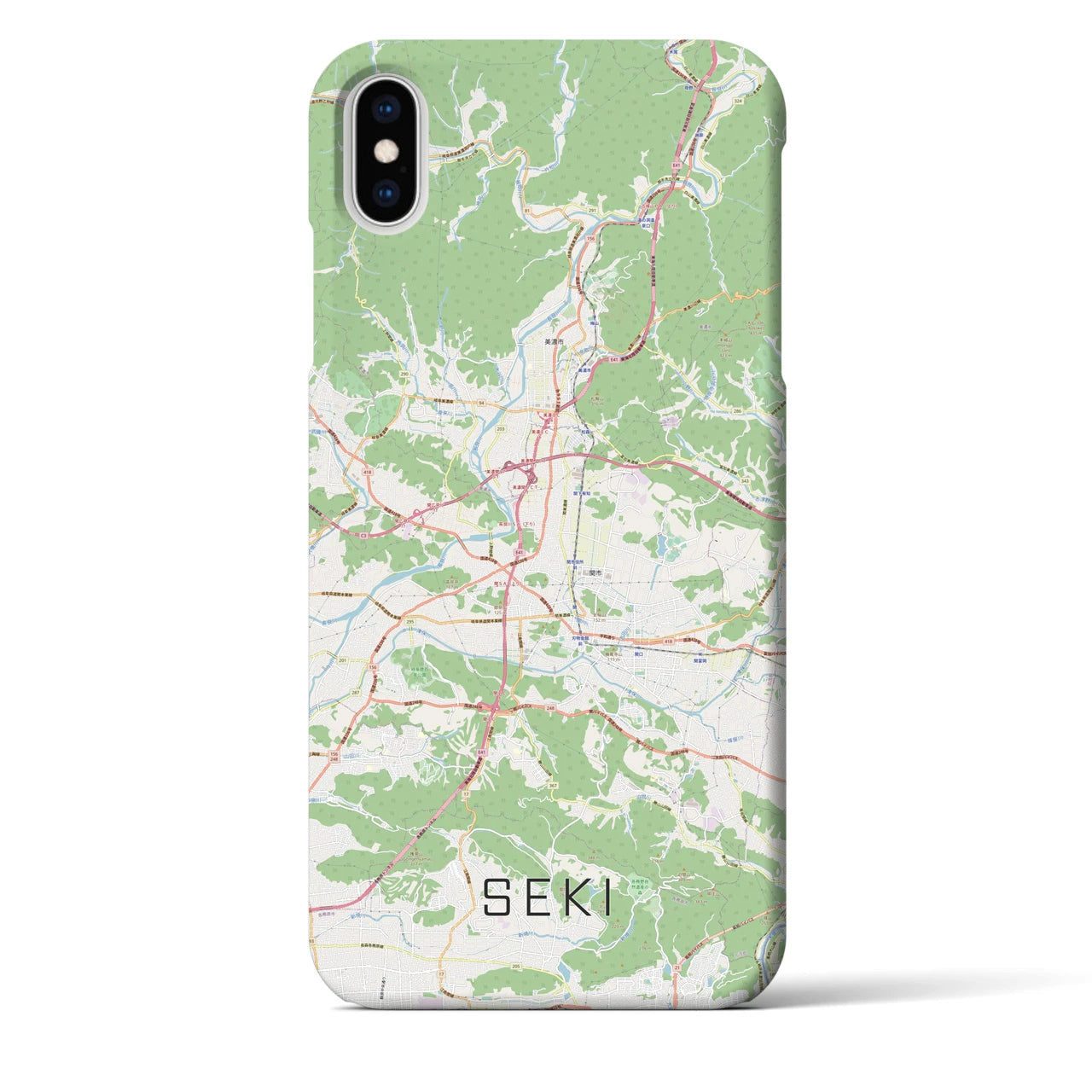 【関(岐阜県)】地図柄iPhoneケース(バックカバータイプ)