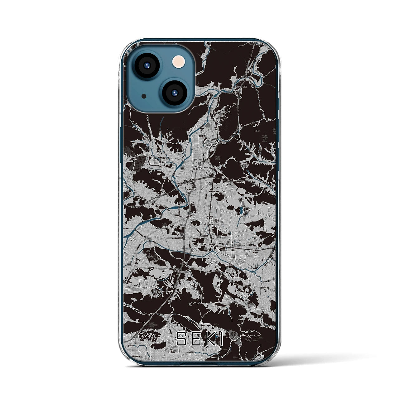 【関(岐阜県)】地図柄iPhoneケース(クリアタイプ)