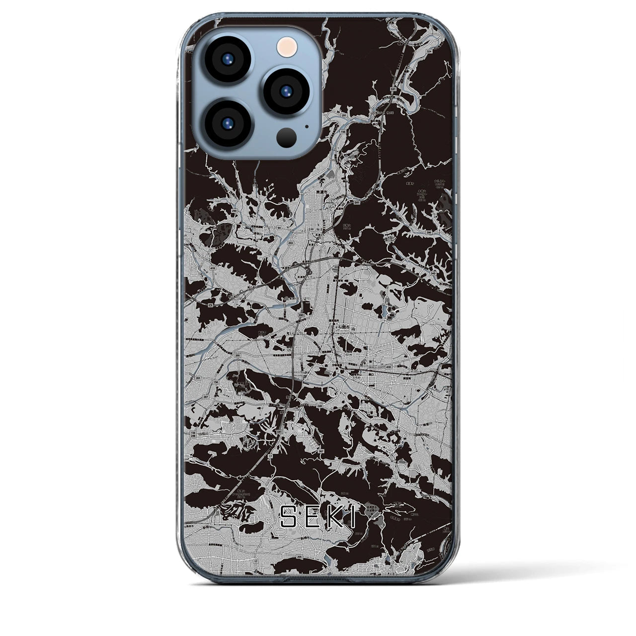 【関(岐阜県)】地図柄iPhoneケース(クリアタイプ)