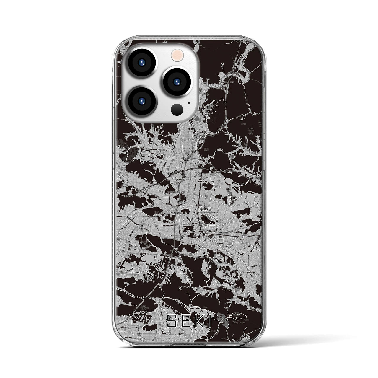 【関(岐阜県)】地図柄iPhoneケース(クリアタイプ)