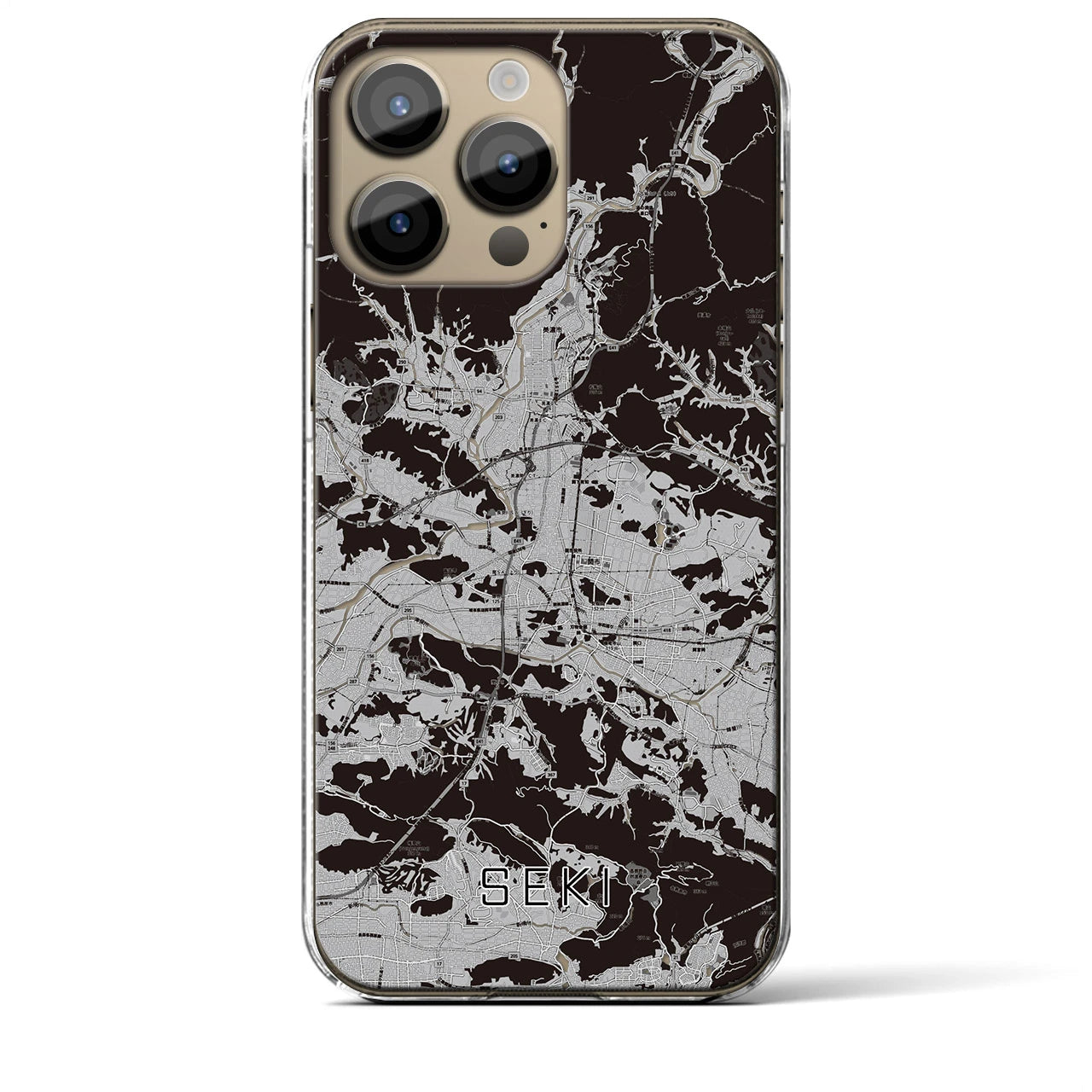 【関(岐阜県)】地図柄iPhoneケース(クリアタイプ)