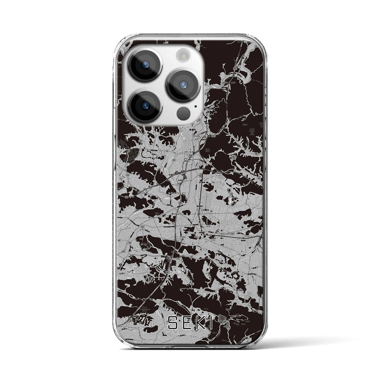 【関(岐阜県)】地図柄iPhoneケース(クリアタイプ)