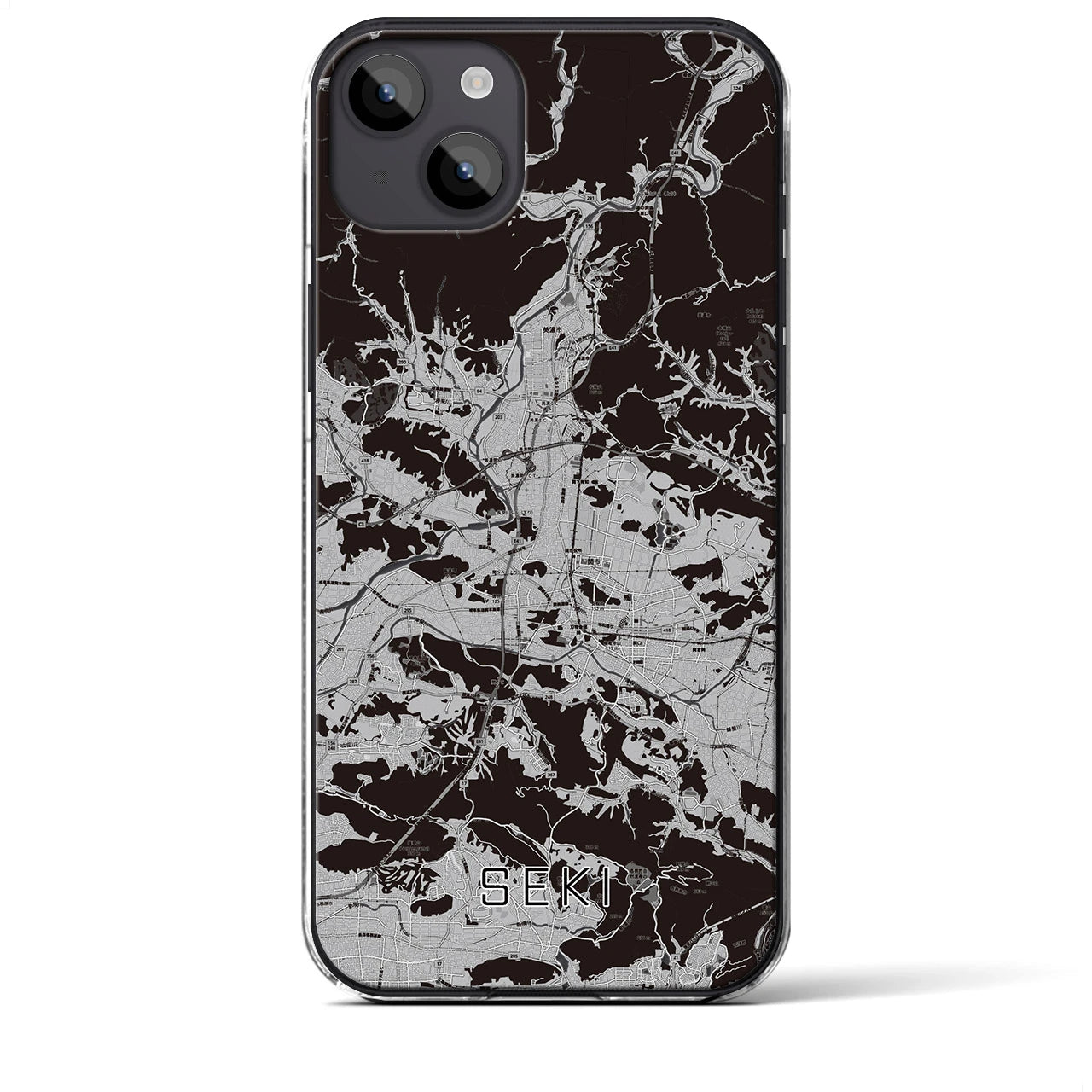【関(岐阜県)】地図柄iPhoneケース(クリアタイプ)