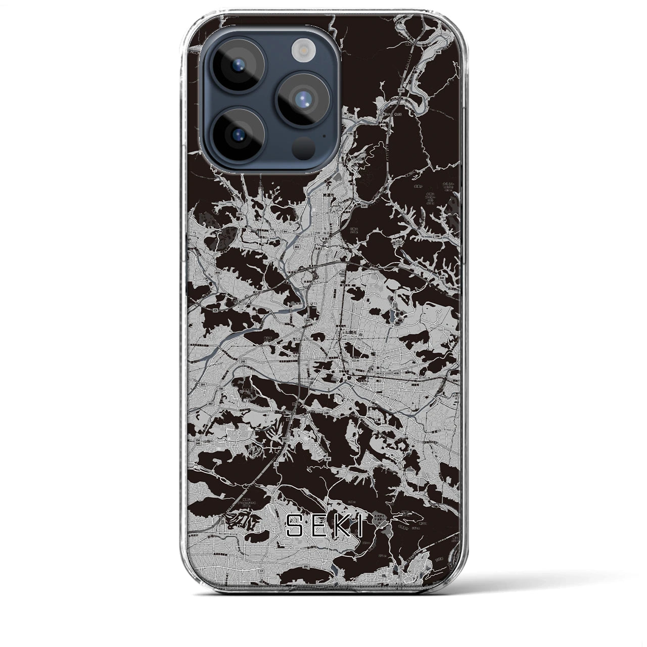 【関(岐阜県)】地図柄iPhoneケース(クリアタイプ)