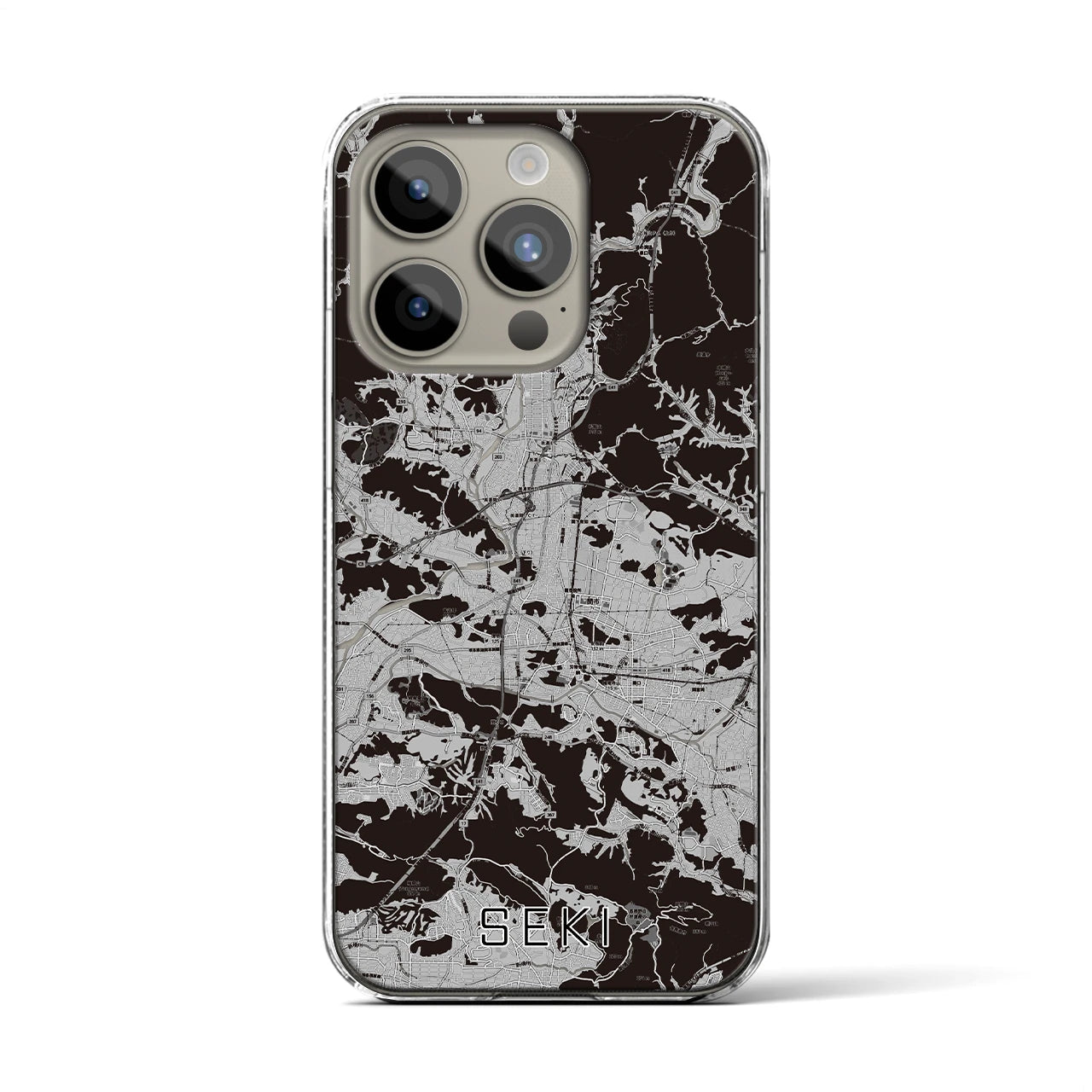 【関(岐阜県)】地図柄iPhoneケース(クリアタイプ)