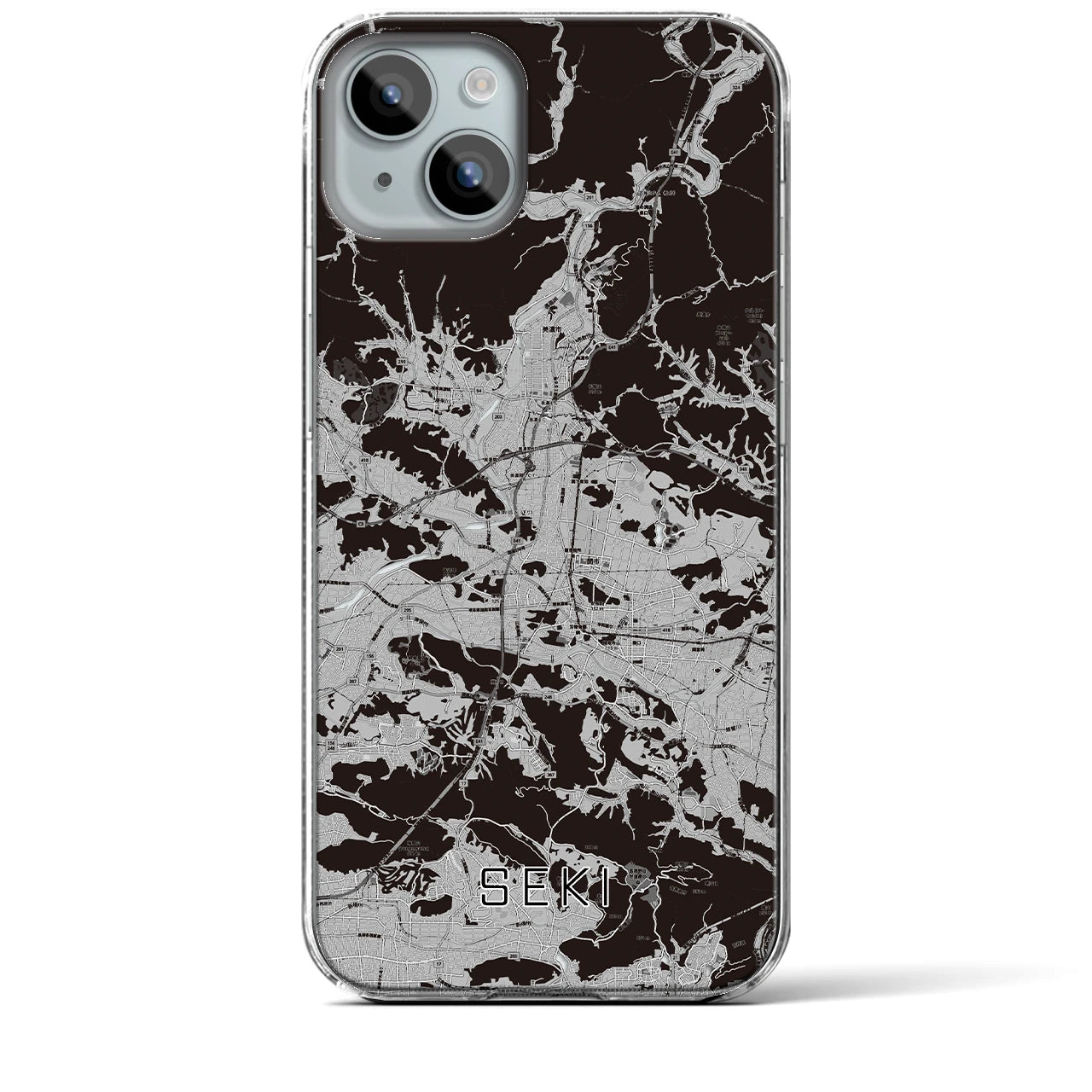【関(岐阜県)】地図柄iPhoneケース(クリアタイプ)