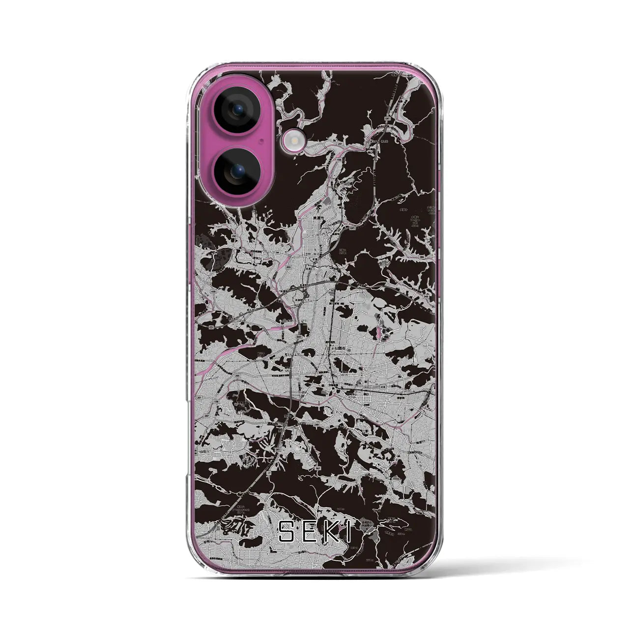 【関(岐阜県)】地図柄iPhoneケース(クリアタイプ)