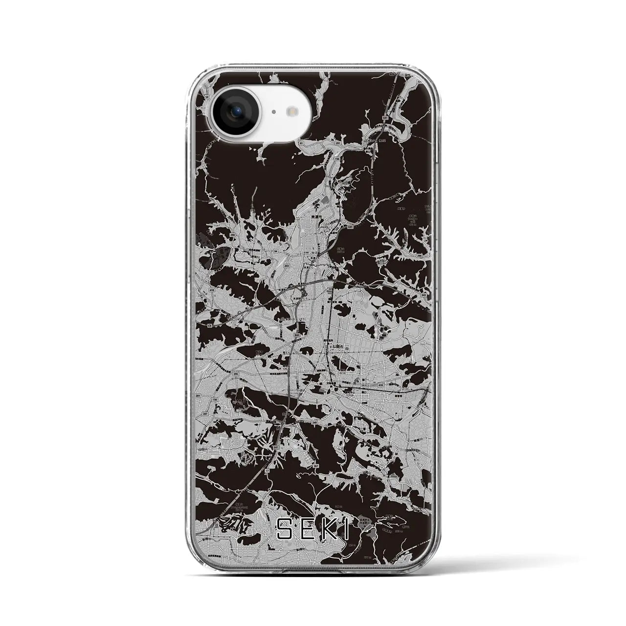 【関(岐阜県)】地図柄iPhoneケース(クリアタイプ)