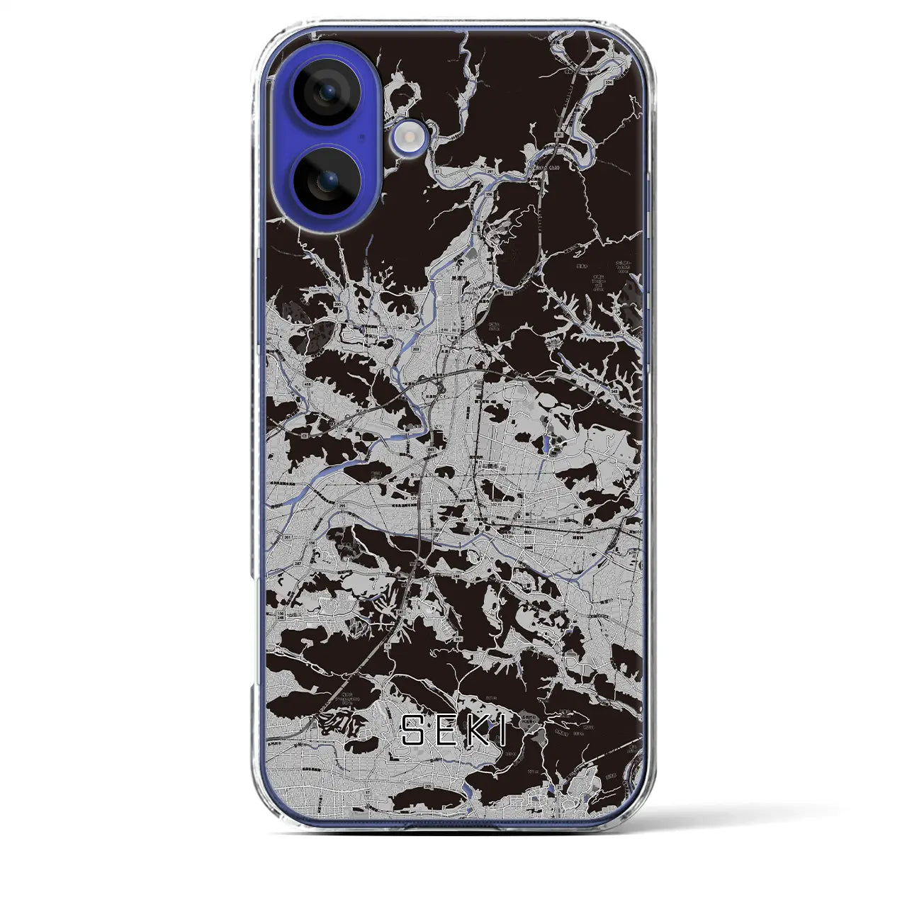 【関(岐阜県)】地図柄iPhoneケース(クリアタイプ)