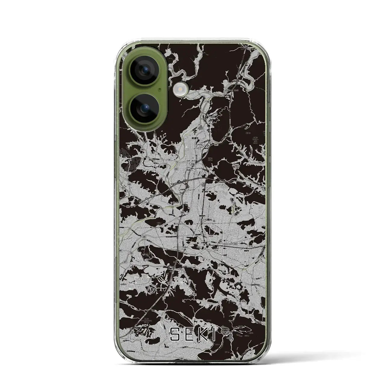 【関(岐阜県)】地図柄iPhoneケース(クリアタイプ)