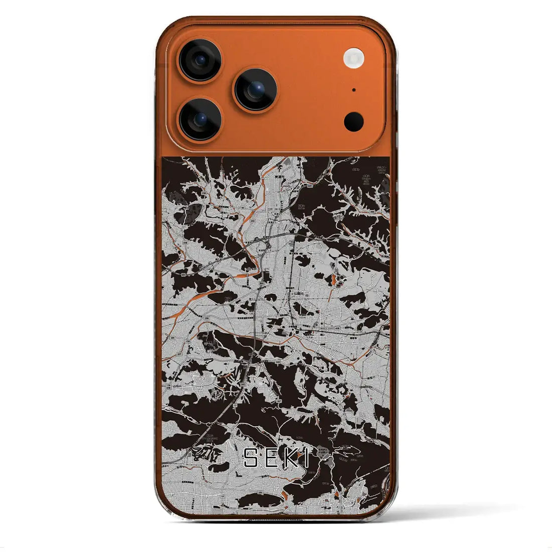 【関(岐阜県)】地図柄iPhoneケース(クリアタイプ)