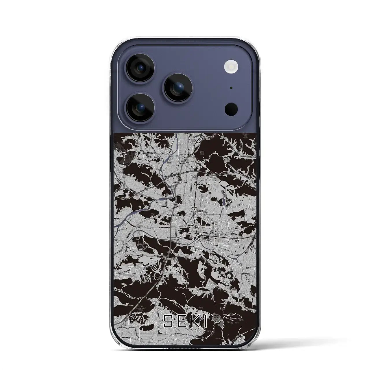 【関(岐阜県)】地図柄iPhoneケース(クリアタイプ)