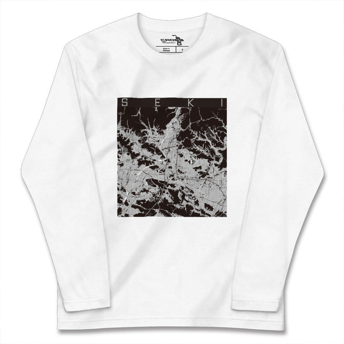 【関(岐阜県)】地図柄ロングスリーブTシャツ