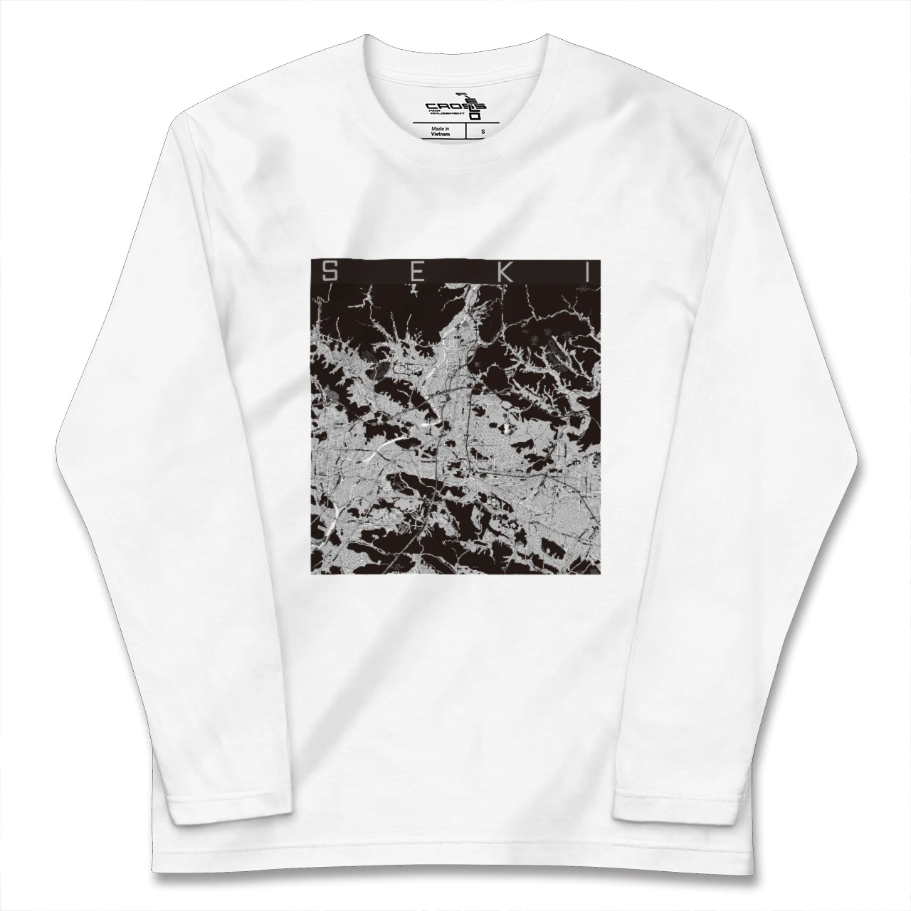 【関(岐阜県)】地図柄ロングスリーブTシャツ