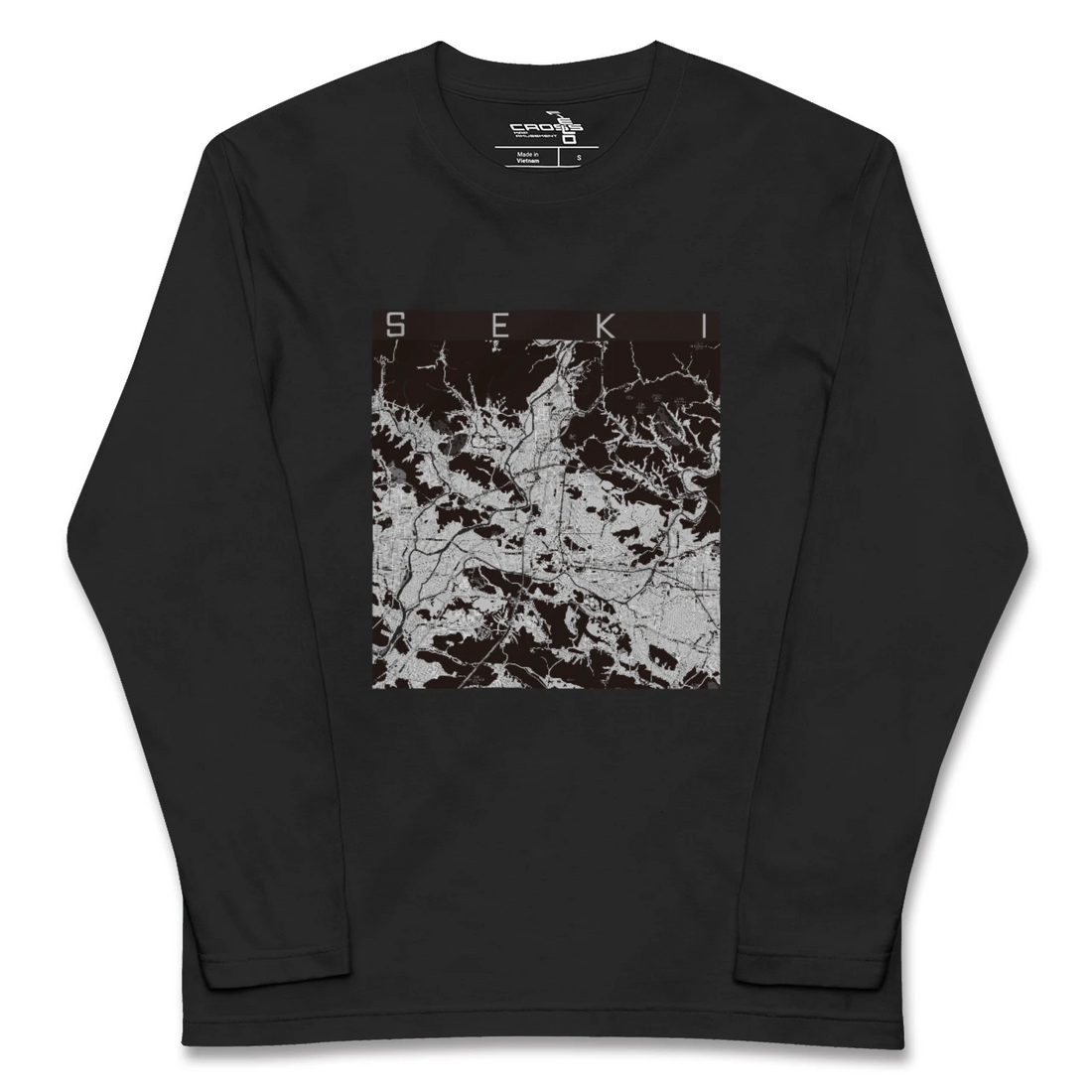 【関(岐阜県)】地図柄ロングスリーブTシャツ
