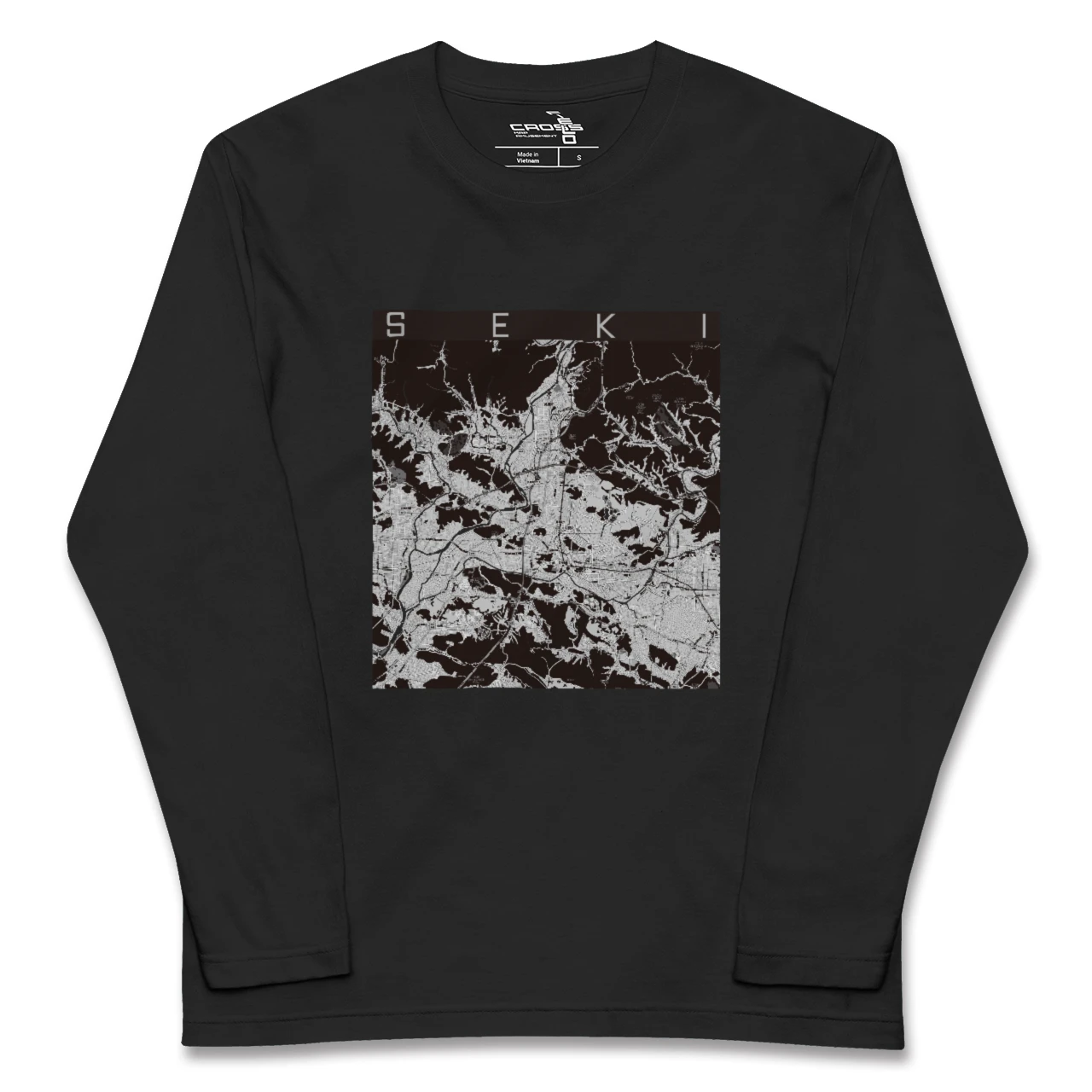 【関(岐阜県)】地図柄ロングスリーブTシャツ