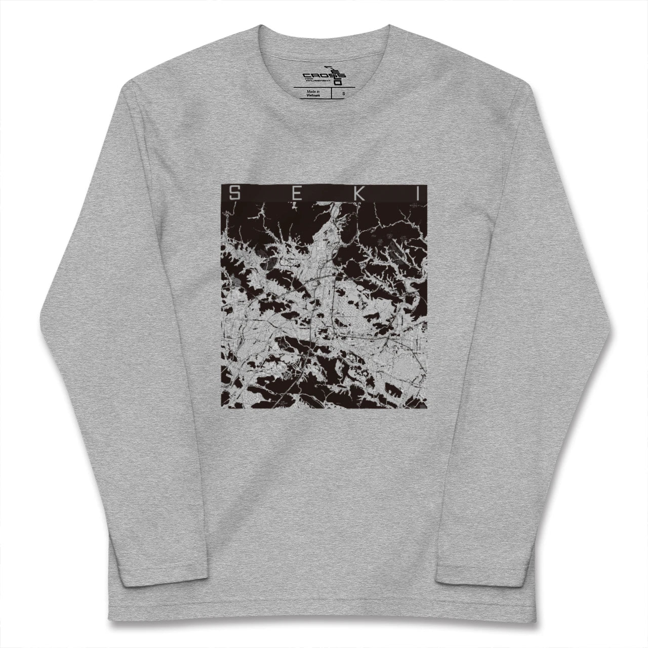 【関(岐阜県)】地図柄ロングスリーブTシャツ