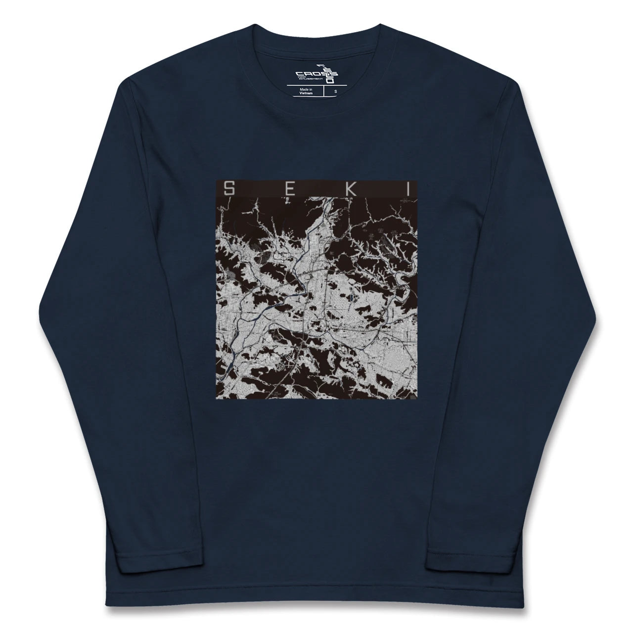 【関(岐阜県)】地図柄ロングスリーブTシャツ