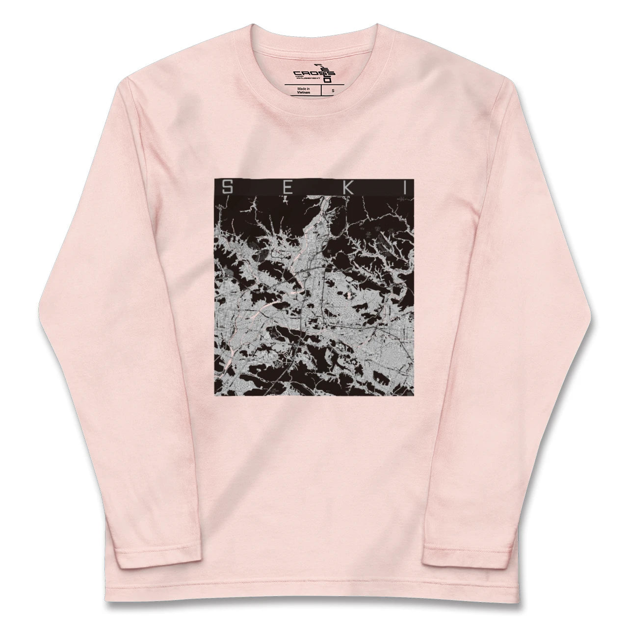 【関(岐阜県)】地図柄ロングスリーブTシャツ
