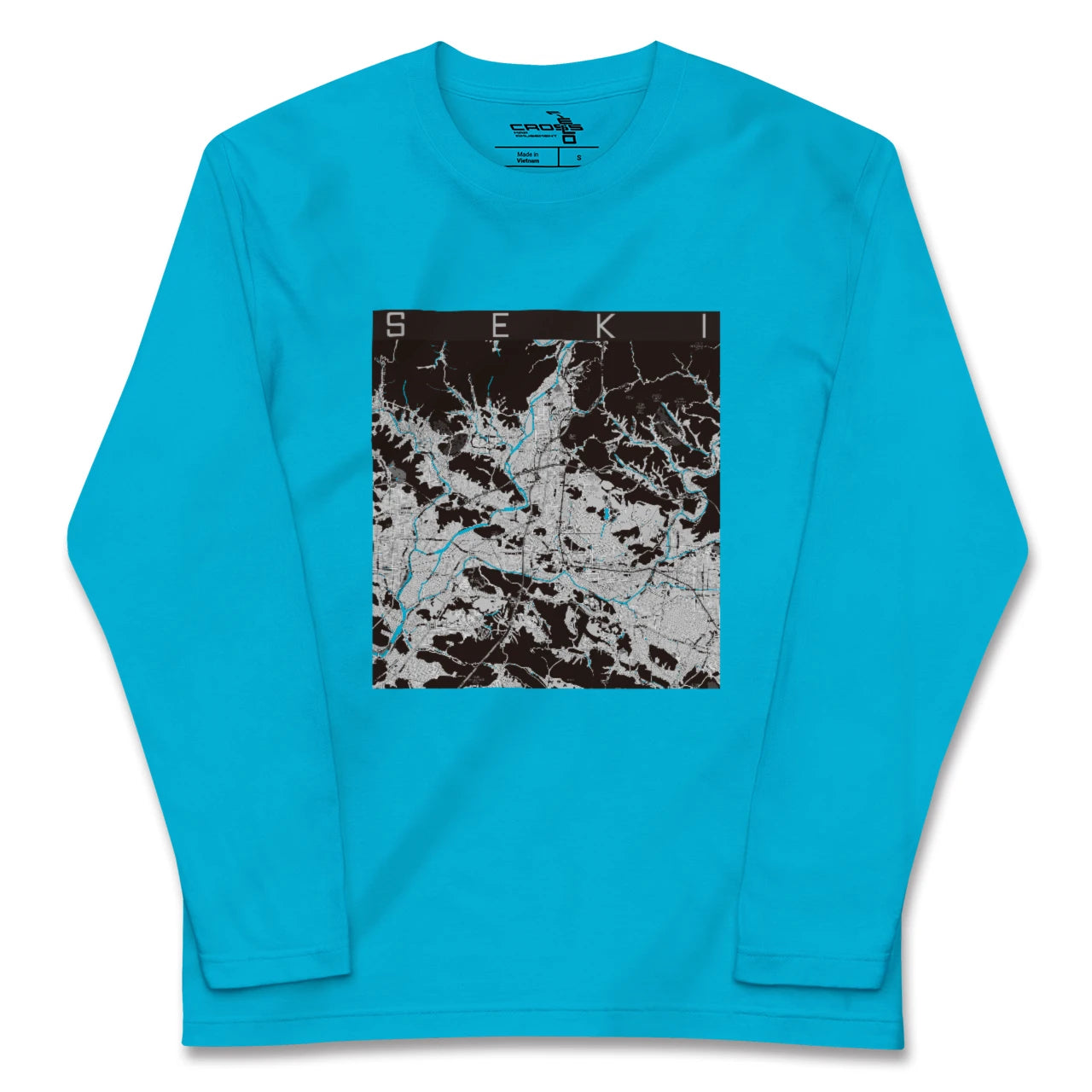 【関(岐阜県)】地図柄ロングスリーブTシャツ