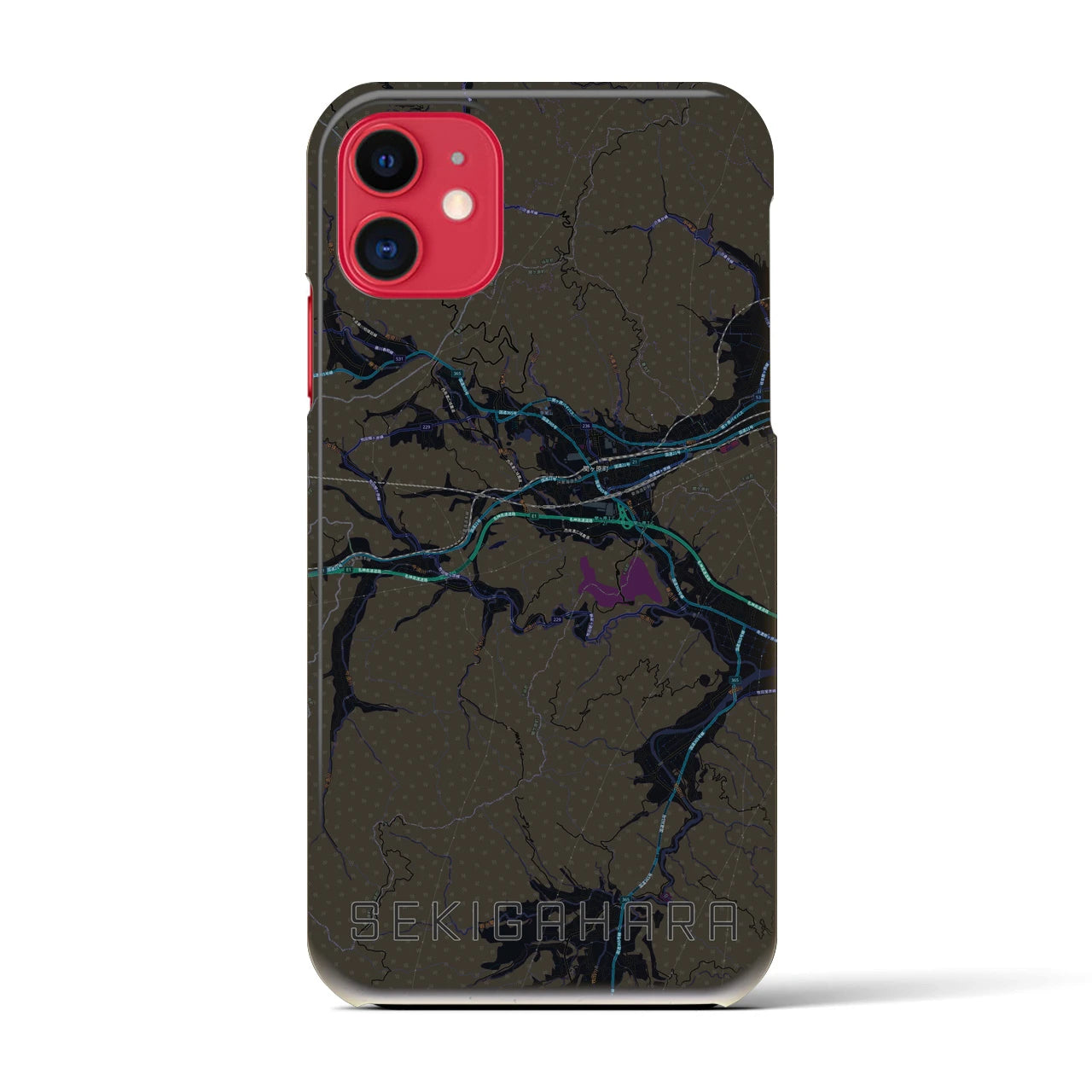 【関ケ原(岐阜県)】地図柄iPhoneケース(バックカバータイプ)
