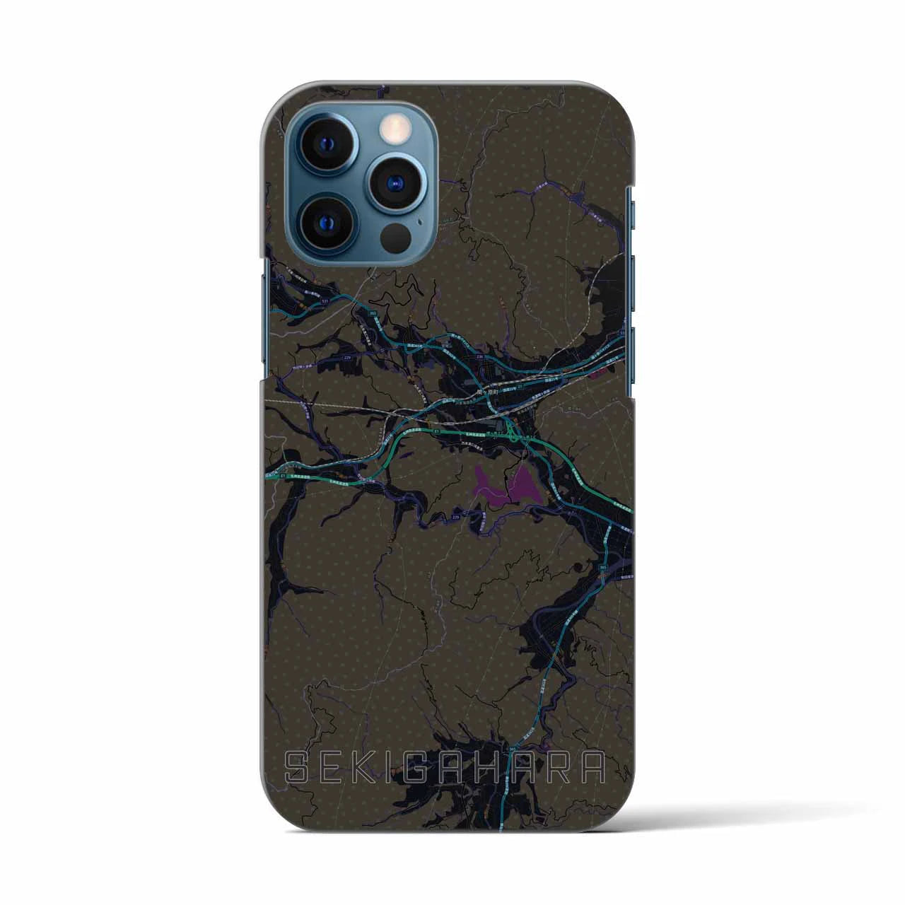 【関ケ原(岐阜県)】地図柄iPhoneケース(バックカバータイプ)