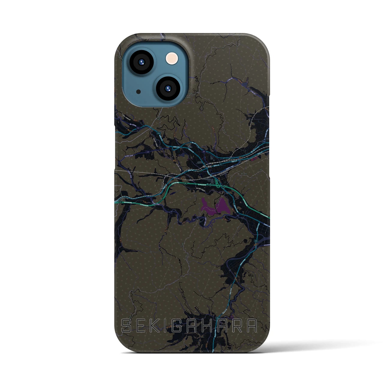 【関ケ原(岐阜県)】地図柄iPhoneケース(バックカバータイプ)