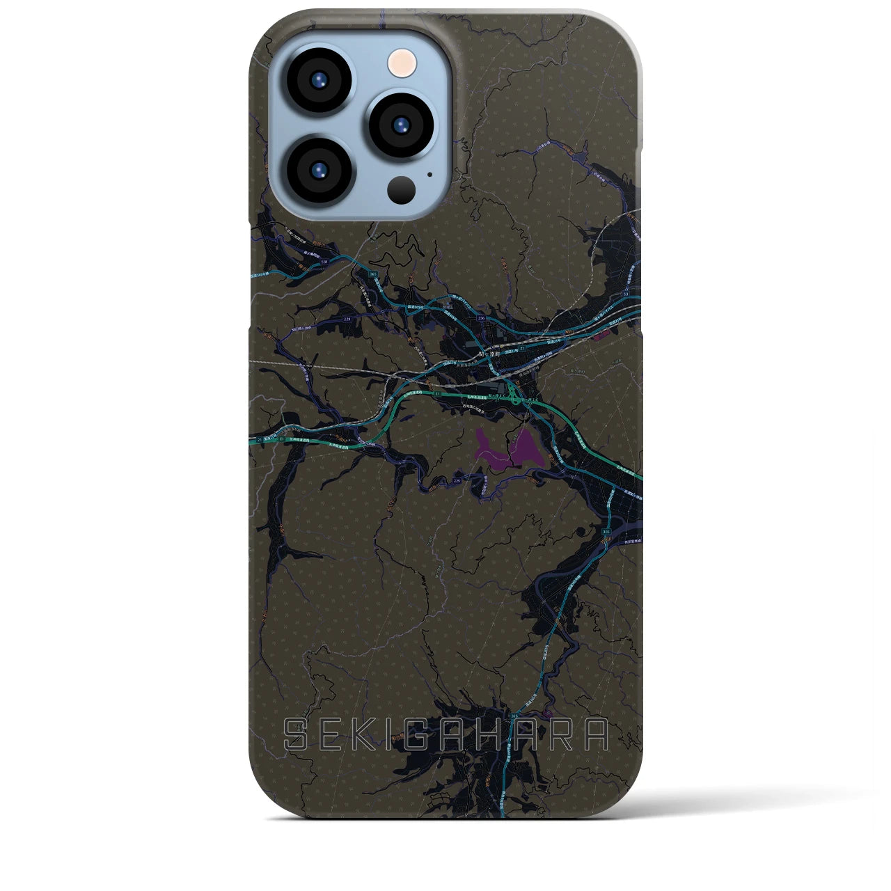 【関ケ原(岐阜県)】地図柄iPhoneケース(バックカバータイプ)