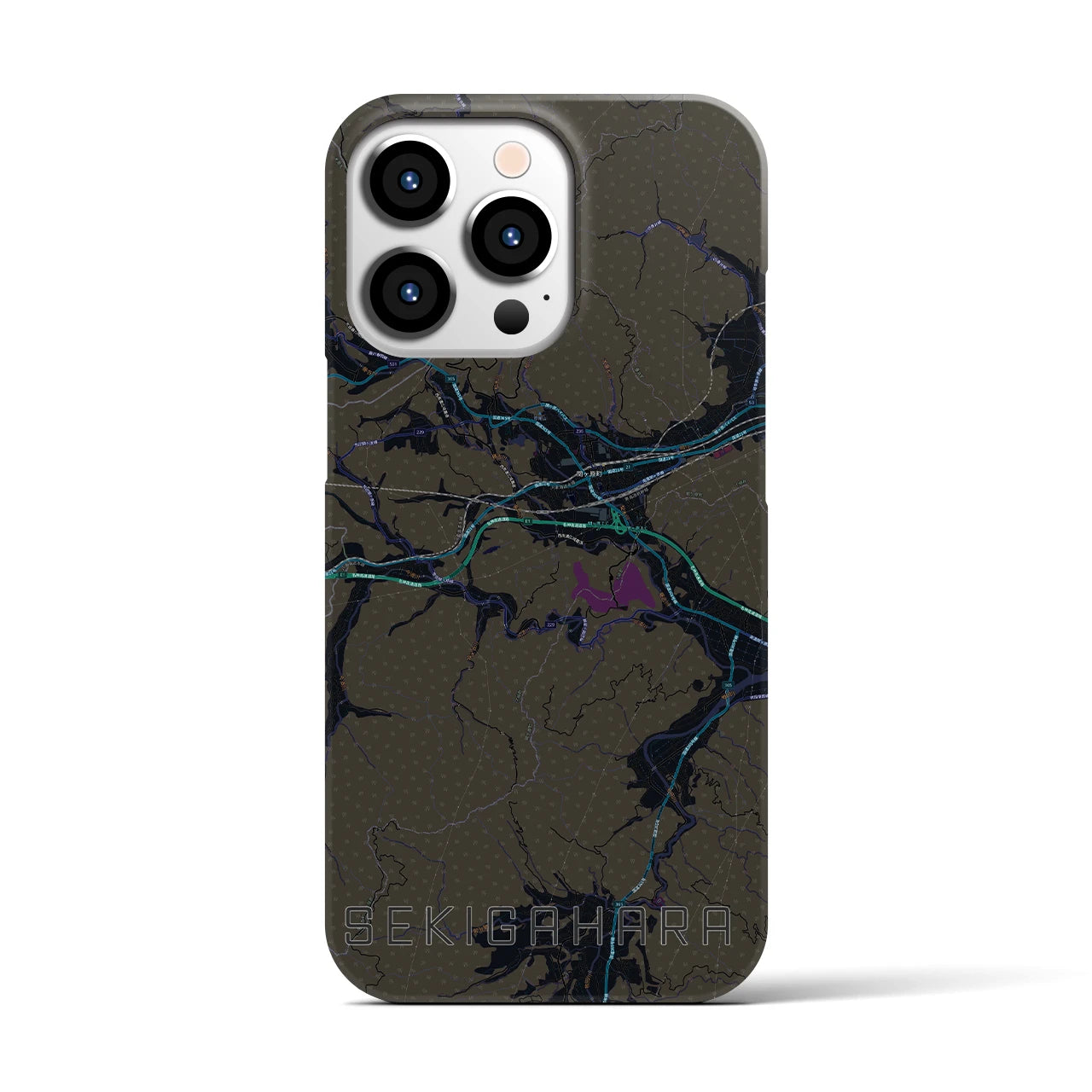 【関ケ原(岐阜県)】地図柄iPhoneケース(バックカバータイプ)