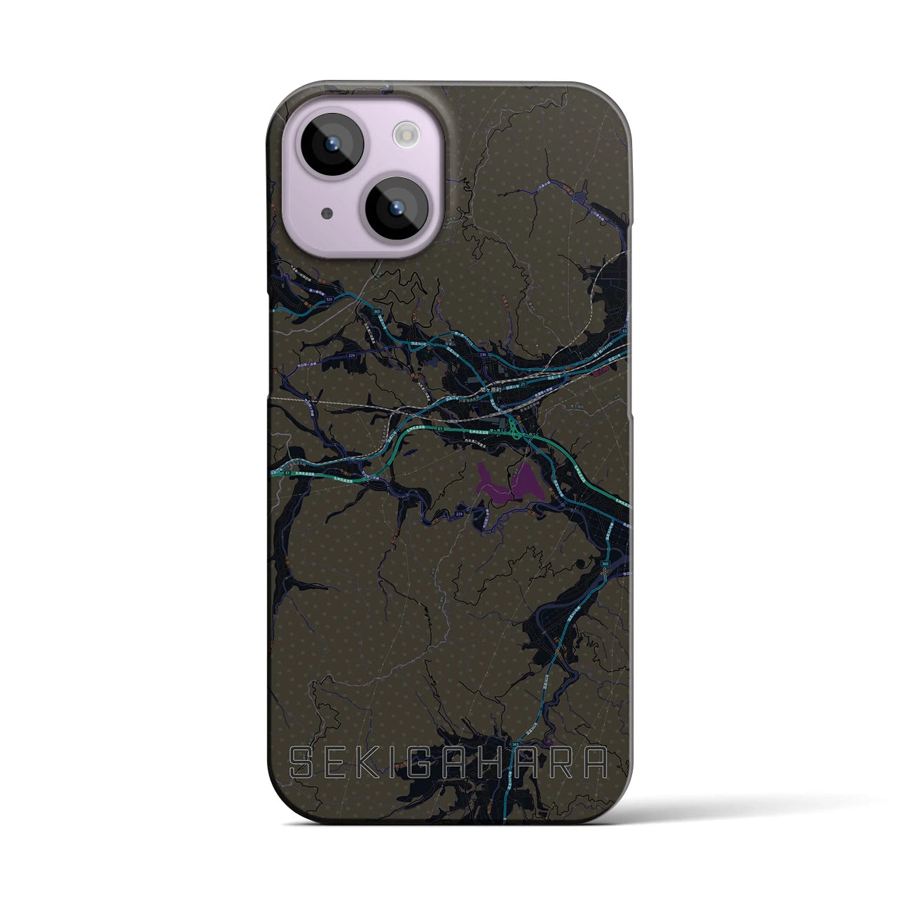【関ケ原(岐阜県)】地図柄iPhoneケース(バックカバータイプ)