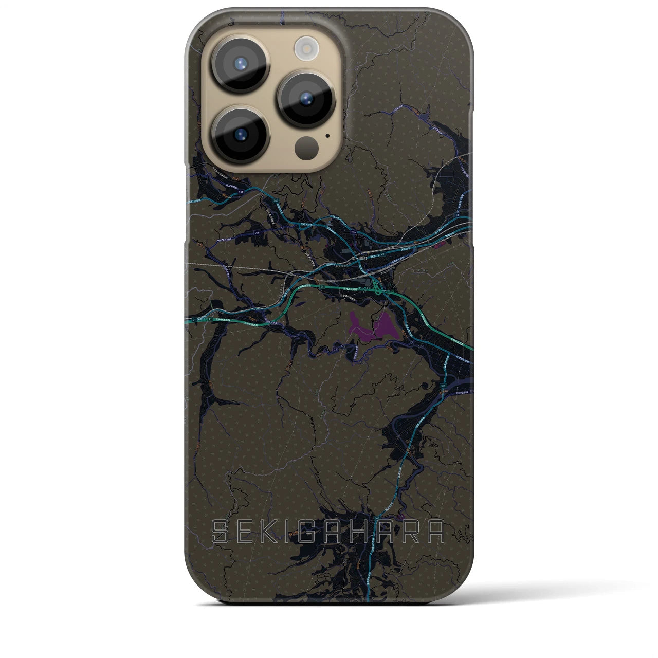 【関ケ原(岐阜県)】地図柄iPhoneケース(バックカバータイプ)