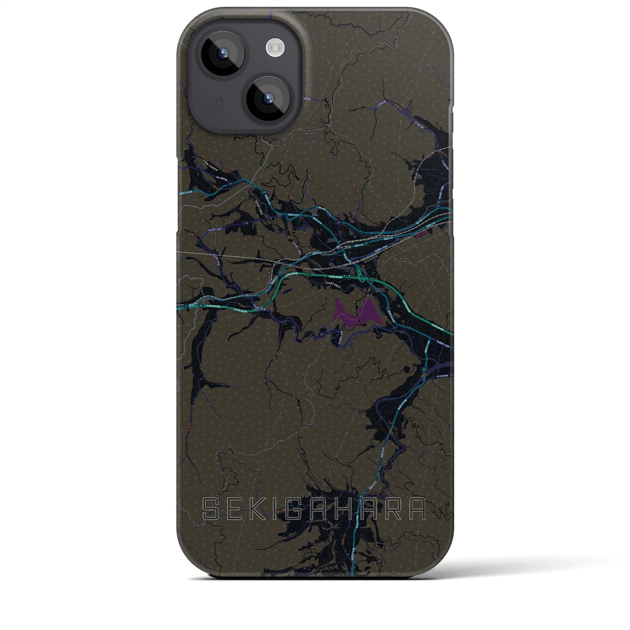 【関ケ原(岐阜県)】地図柄iPhoneケース(バックカバータイプ)