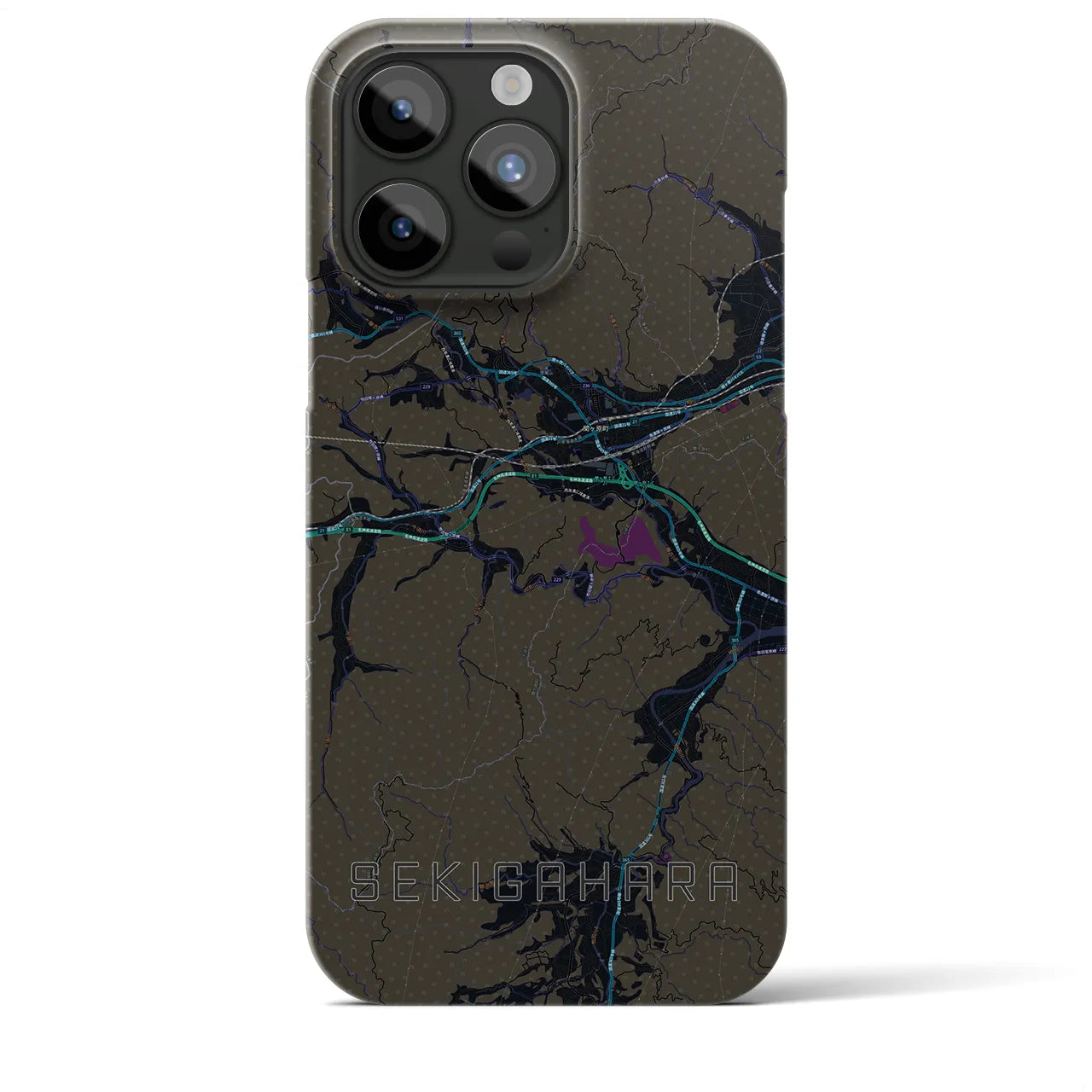 【関ケ原(岐阜県)】地図柄iPhoneケース(バックカバータイプ)