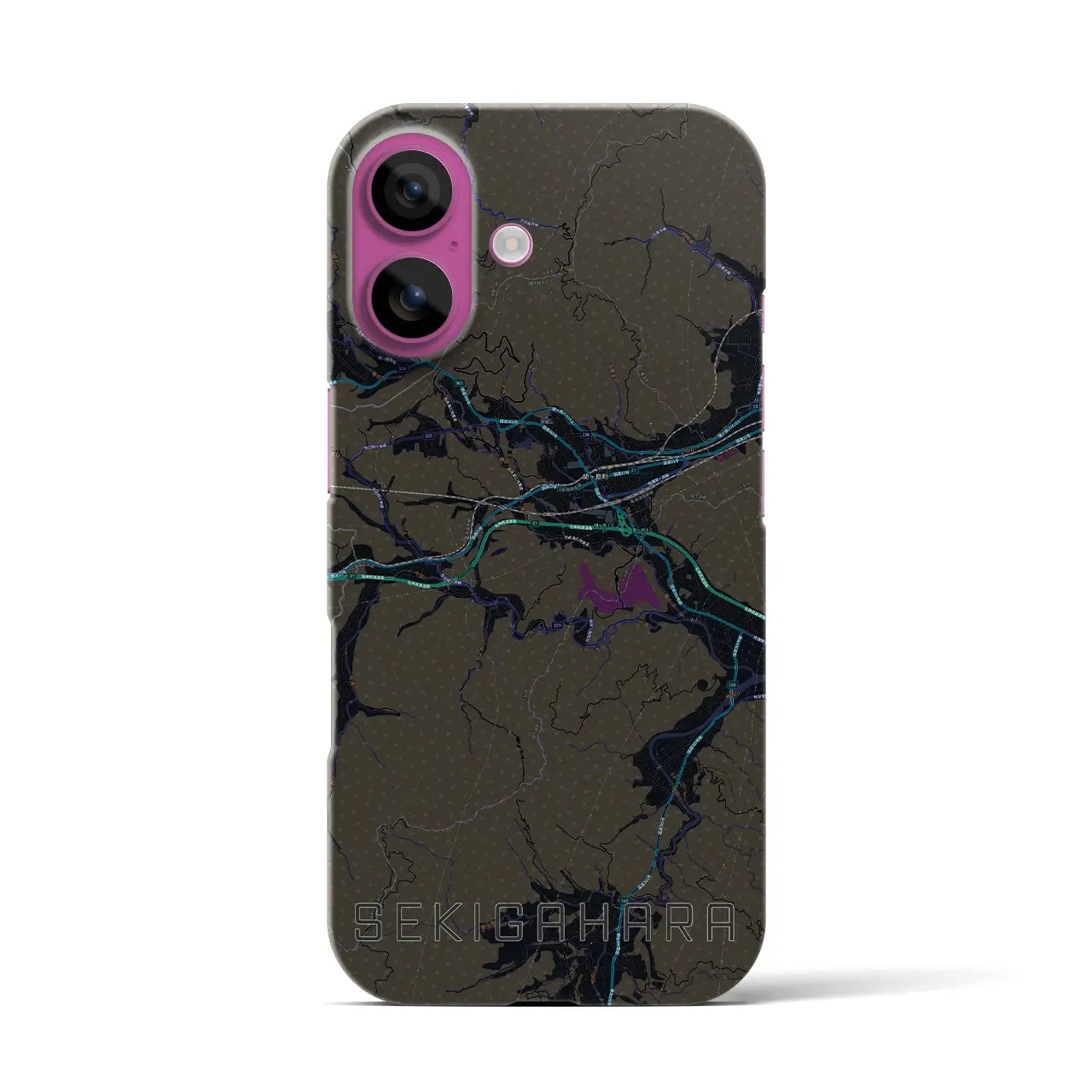 【関ケ原(岐阜県)】地図柄iPhoneケース(バックカバータイプ)