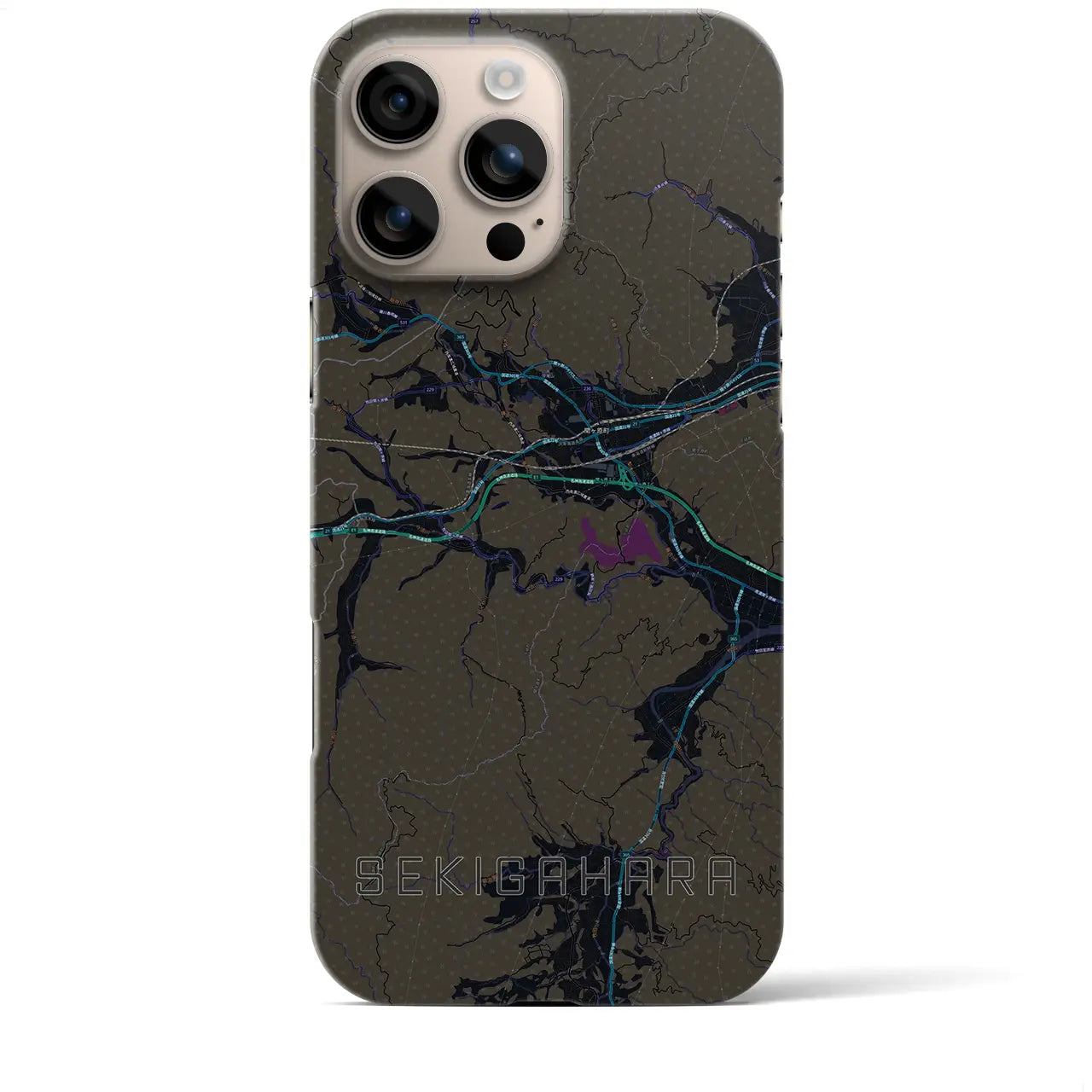 【関ケ原(岐阜県)】地図柄iPhoneケース(バックカバータイプ)