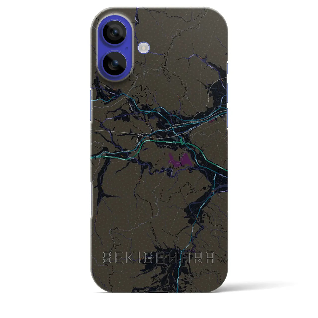 【関ケ原(岐阜県)】地図柄iPhoneケース(バックカバータイプ)