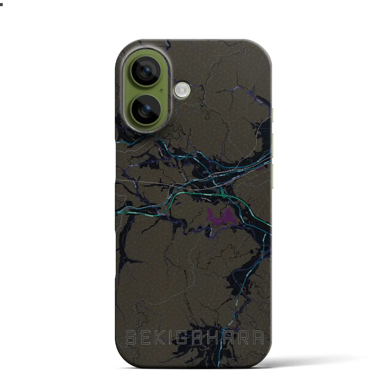 【関ケ原(岐阜県)】地図柄iPhoneケース(バックカバータイプ)