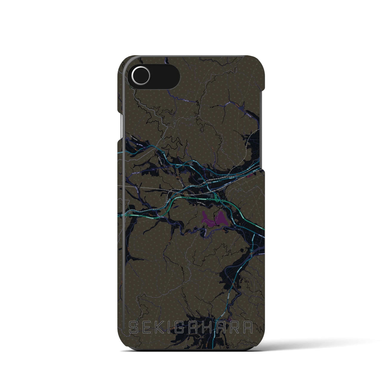 【関ケ原(岐阜県)】地図柄iPhoneケース(バックカバータイプ)