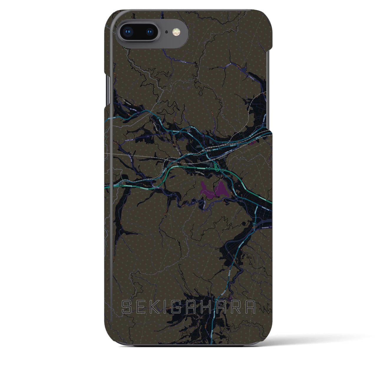 【関ケ原(岐阜県)】地図柄iPhoneケース(バックカバータイプ)